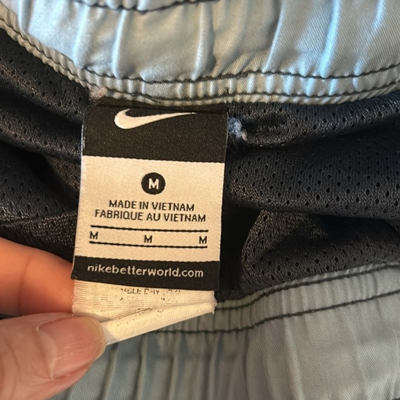 Nike Swim Trunks Size Medium Gray Blue - Picture 7 of 8
